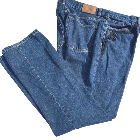 Vtg Y2K Lauren Jeans Co. Blue Jeans 12 Embellished Pockets Bootcut Whimsigoth - Picture 1 of 8